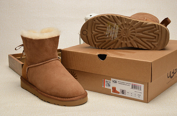 MINI BAILEY BOW BOOTS 1005062 CHESTNUT