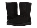 CLASSIC SHORT CRYSTAL DIAMOND BOOTS BLACK