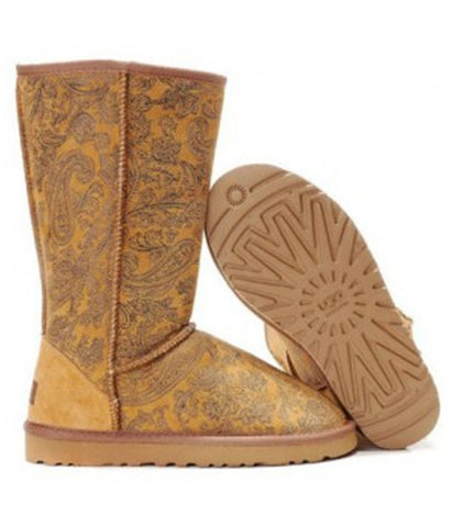 CLASSIC TALL PATENT PAISLEY BOOTS 5852 CHEST