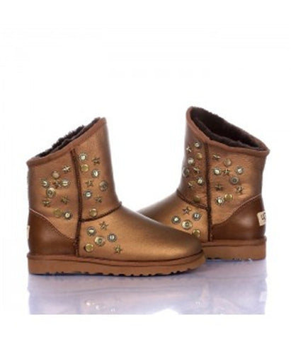 JIMMY CHOO SHORT BOOTS 5829 GOLD