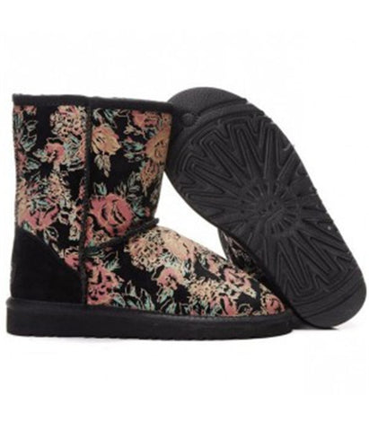 ROMANTIC FLOWER BOOTS 5801 BLACK