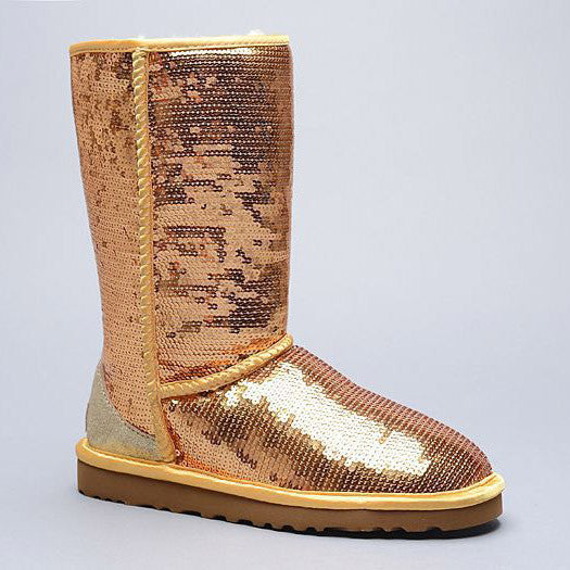 CLASSIC TALL SPARKLE BOOTS GOLD