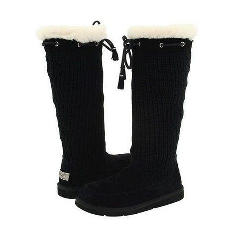 SUBURB CROCHET TALL BOOTS 5733 BLACK