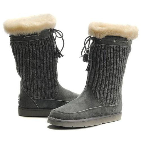 SUBURB CROCHET TALL BOOTS 5733 GREY